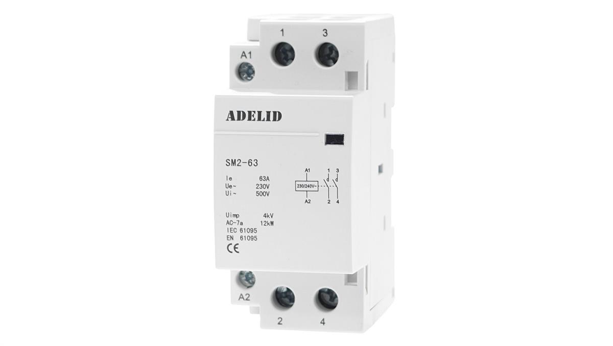 STYCZNIK MODUŁOWY 63-20 230V 63A 40A 1P 2Z 1-FAZ