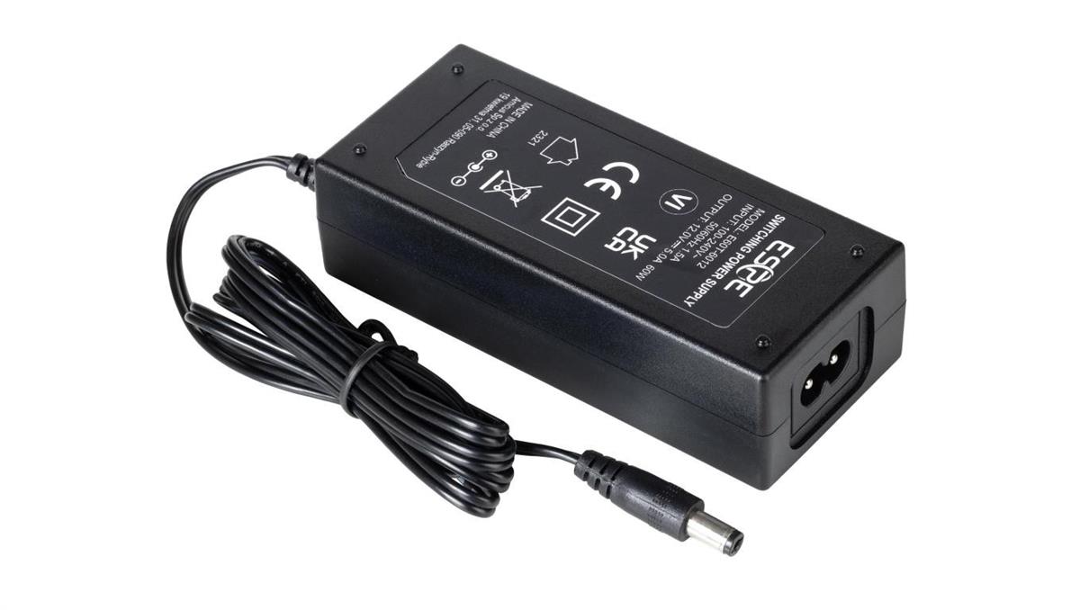 Zasilacz desktop ESPE 12V 5A 60W C8 wtyk prosty 2,1x5,5mm