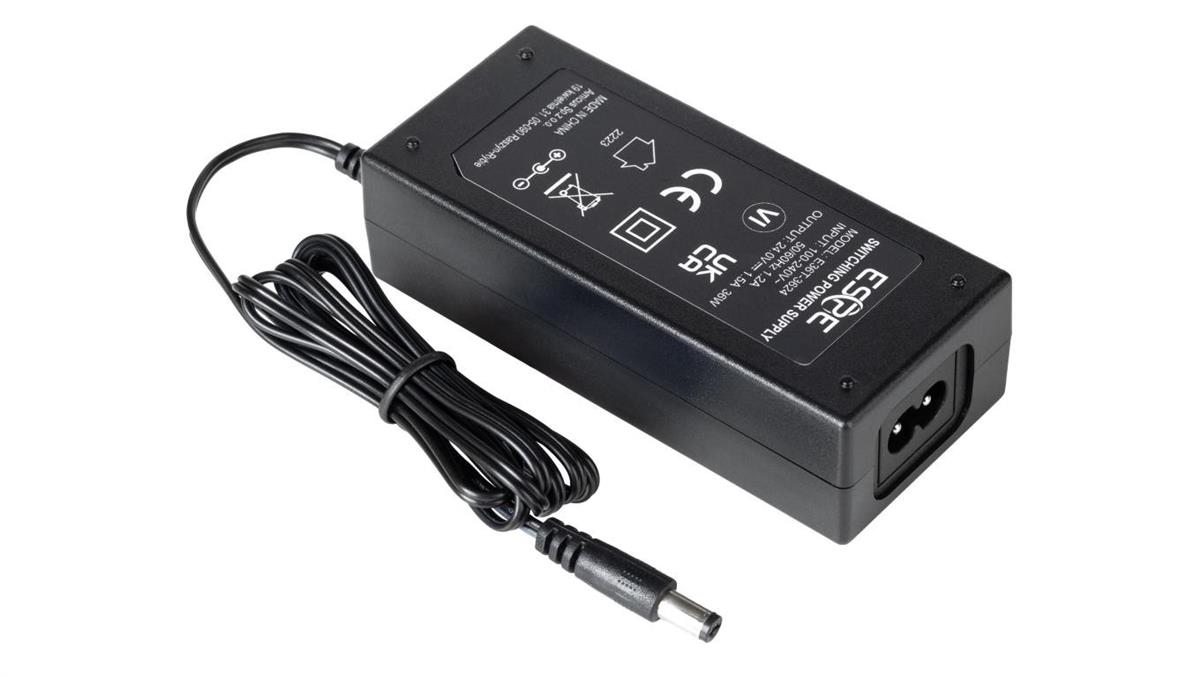 Zasilacz desktop ESPE 24V 1.5A 36W C8 wtyk prosty 2,1x5,5mm