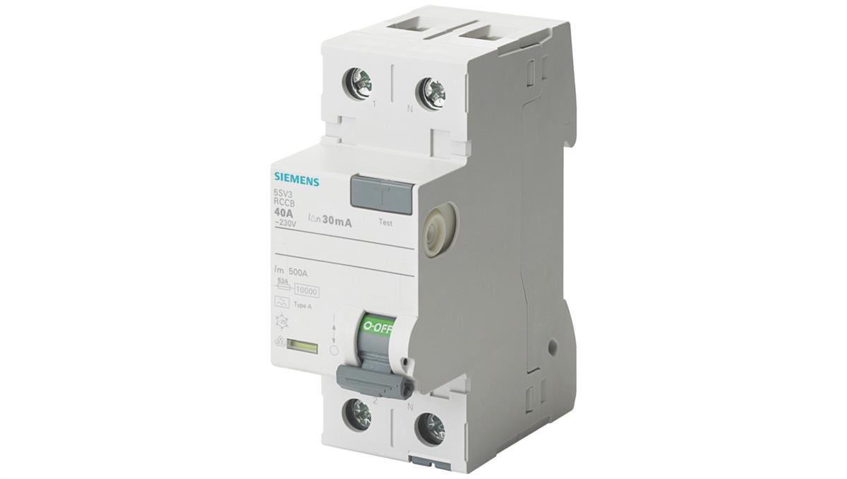 Siemens Wyłącznik różnicowoprądowy 2P 40A 30mA 230V typ F 5SV3314-3