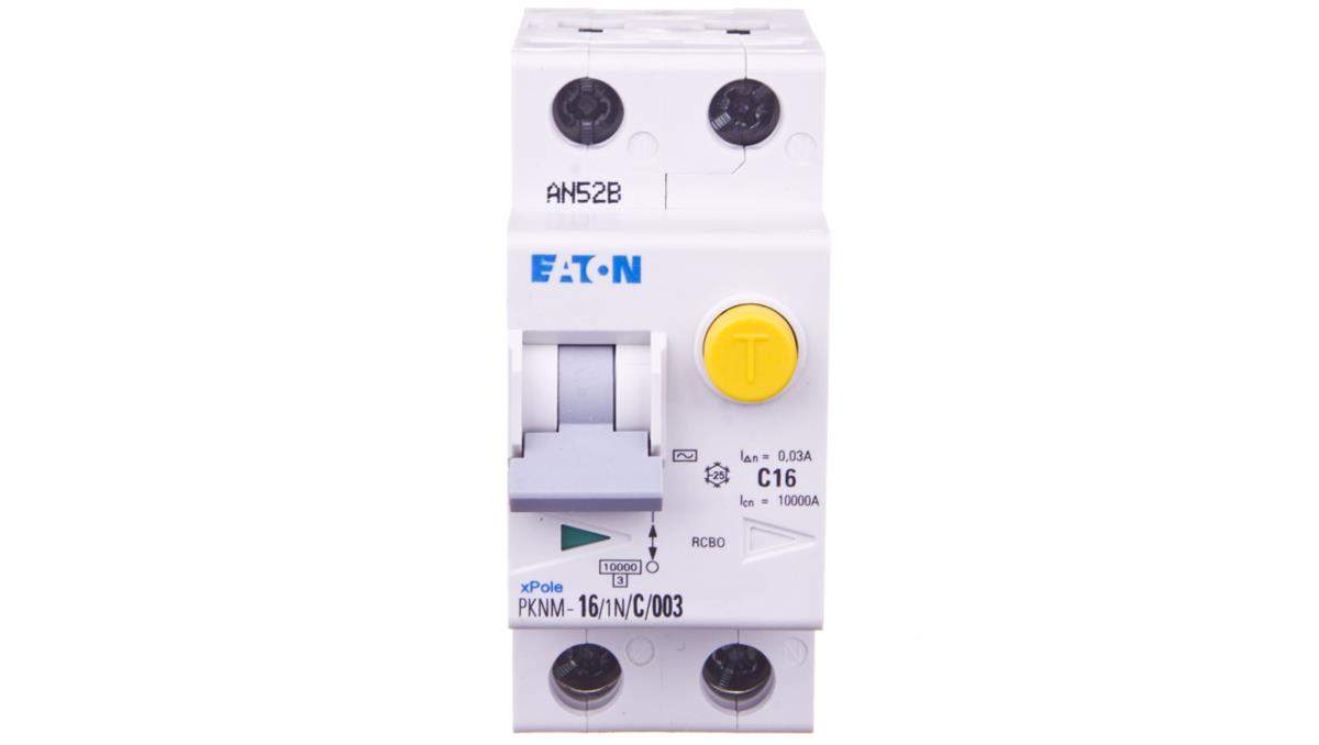 Eaton Wyłącznik różnicowo-nadprądowy 2P 16A C 0,03A typ AC PKNM 16/1N/C/003 236212