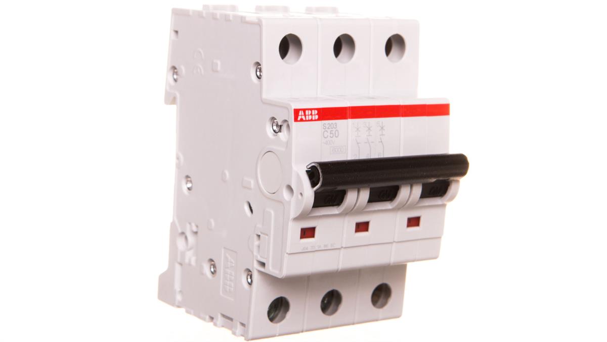 ABB Wyłącznik nadprądowy 3P C 50A 6kA AC S203-C50 2CDS253001R0504