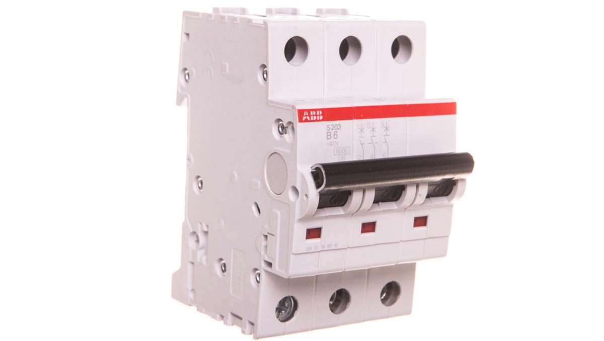 ABB Wyłącznik nadprądowy 3P B 6A 6kA AC S203-B6 2CDS253001R0065