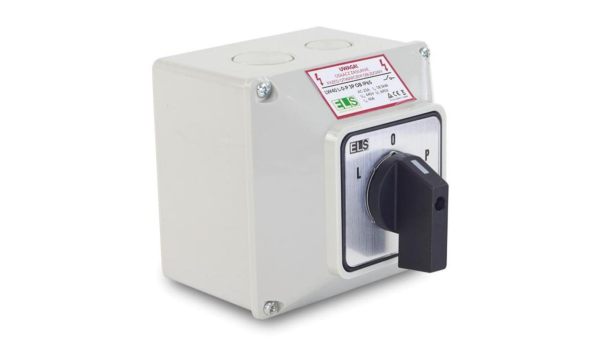 ELS Łącznik krzywkowy L-0-P 16A 3P w obudowie IP65 / LW16 L-0-P 3P OB