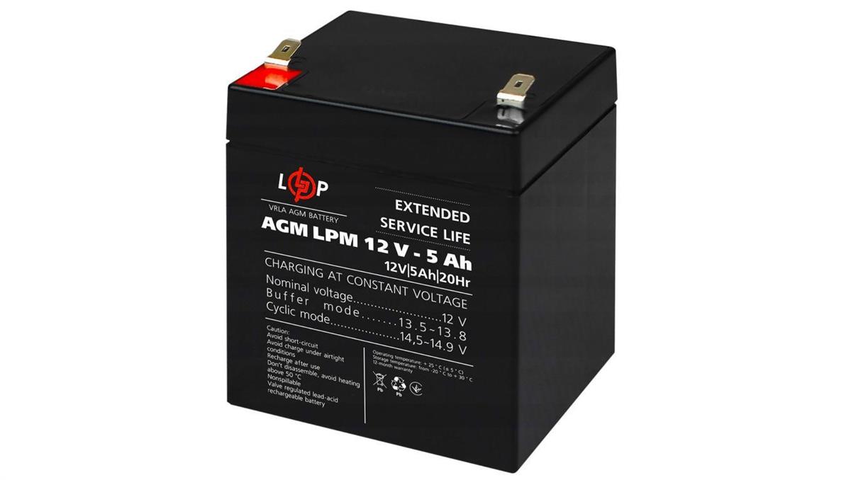 LogicPower AKUMULATOR AGM 12V 5Ah 60 Wh DO UPS ZASILACZE AWARYJNYCH