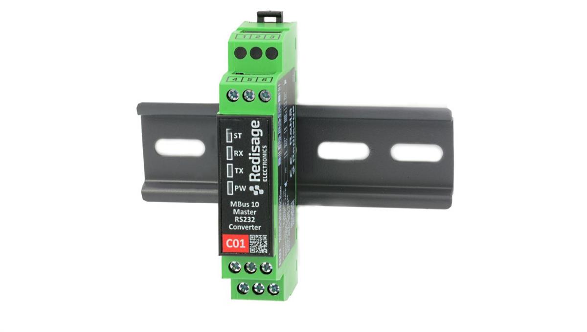 Konwerter MBus 10 na pasywny RS232 Izolacja 1kV DC