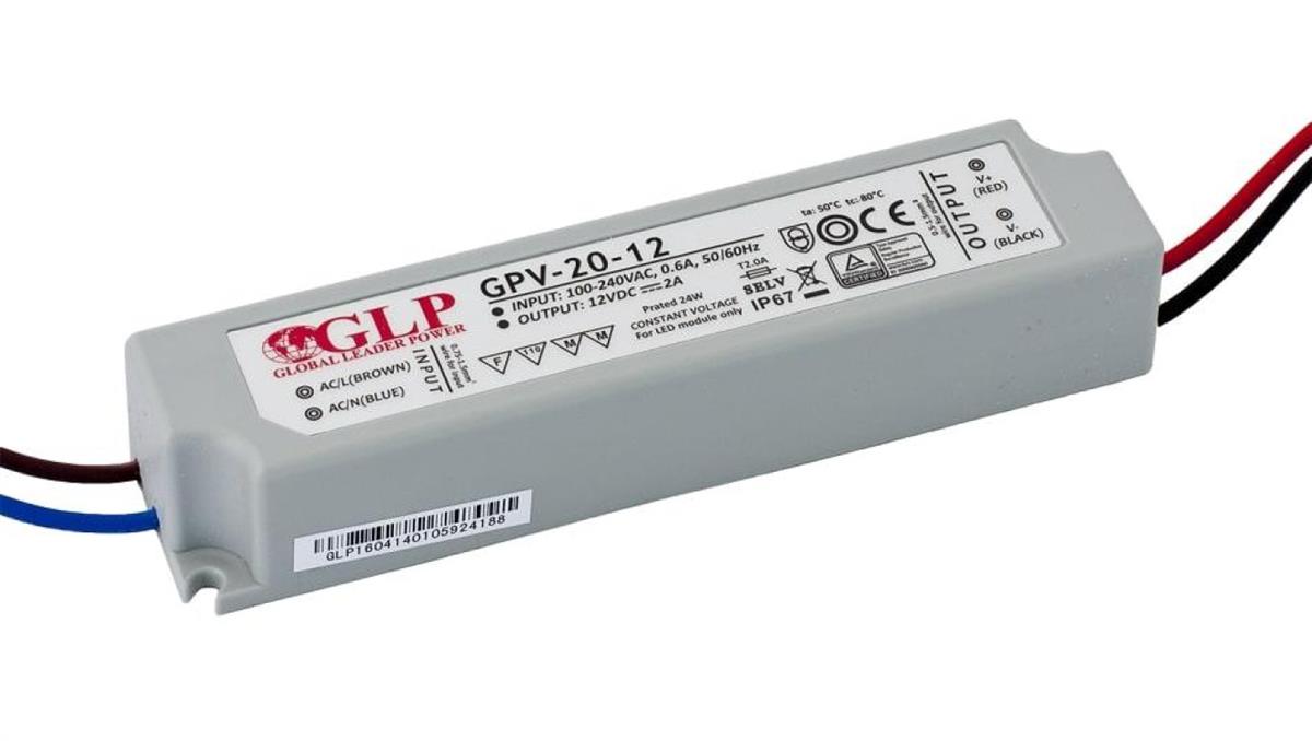 GPV-20-5 Zasilacz LED 20W 5V/3A, IP67 hermetyczny