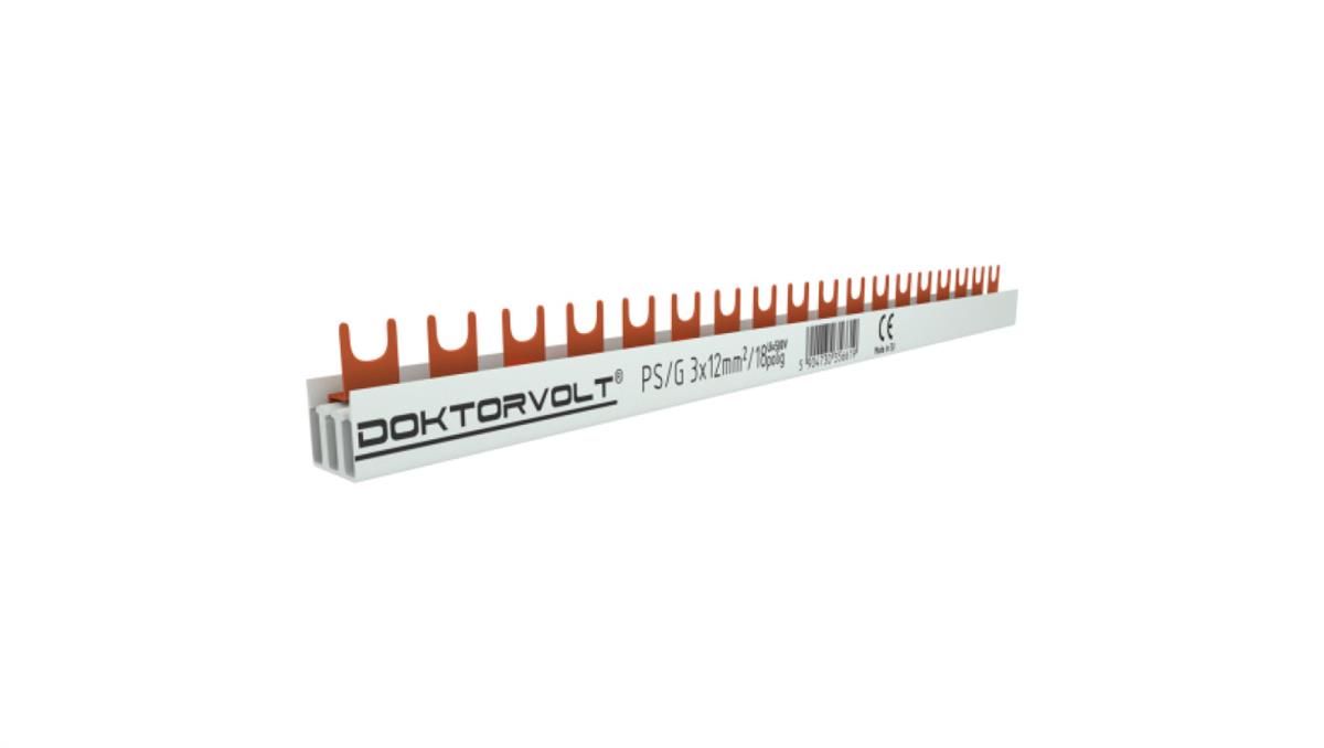 Szyna łączeniowa grzebieniowa PS/G 3-fazowa 18-modułowa 12mm2 80A DV 6619