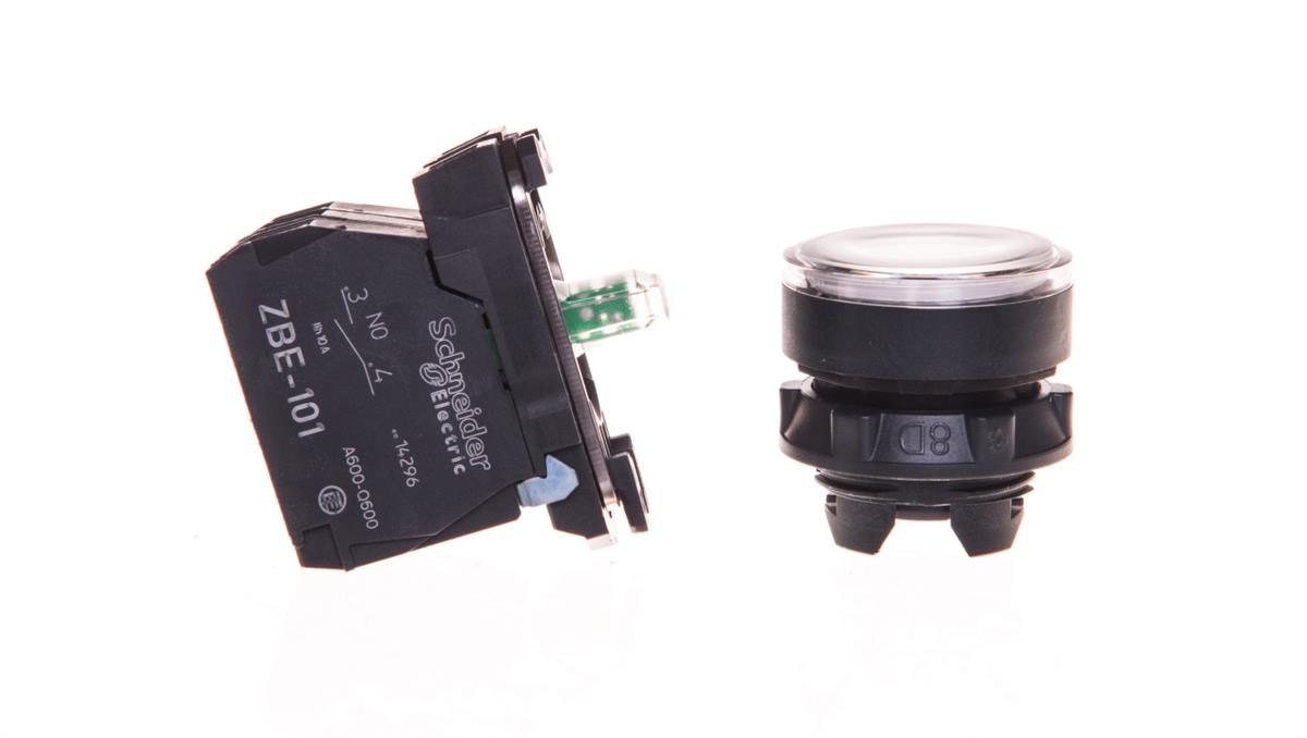 Przycisk sterowniczy 22mm biały z samopowrotem z podświetleniem 1Z 1R XB5AW31B5
