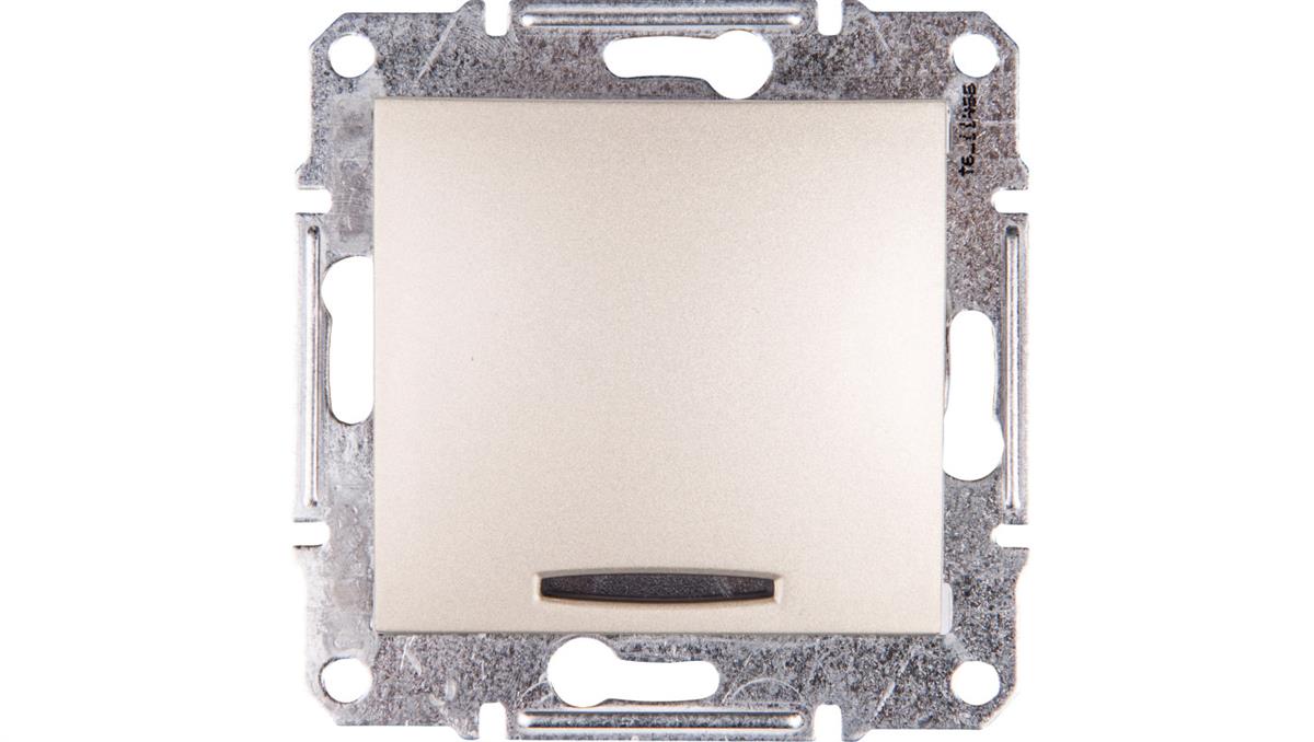 Sedna Łącznik jednobiegunowy 10AX z podświetleniem LED satyna SDN1400168