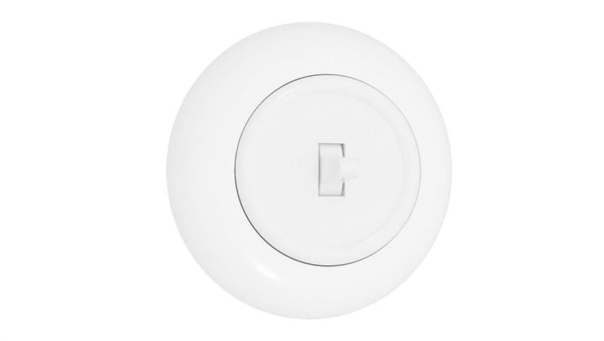 Włącznik światła podtynkowy pojedyńczy schodowy z ramką 10AX 250V IP20 biały połysk LOFTICA