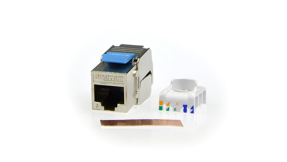 BKT ELEKTRONIK Moduł keystone RJ45 FTP kat.6 ekranowany beznarzędziowy DR@KOM