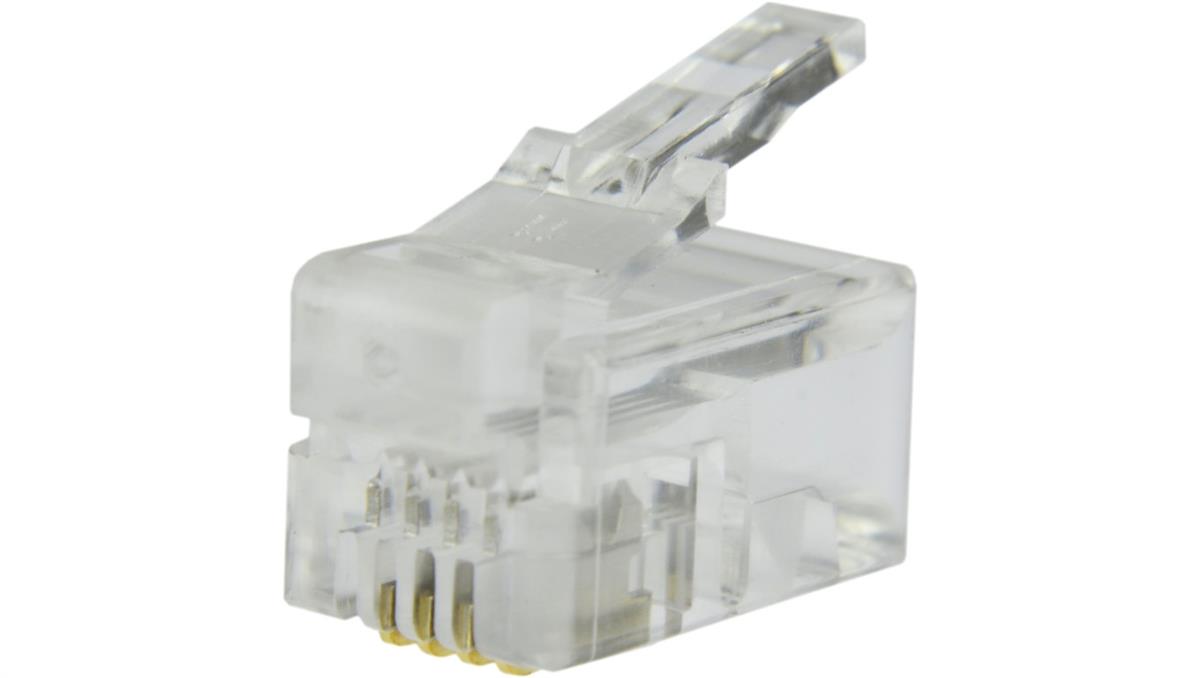 Wtyk telefoniczny RJ10 4P4C NEKU WORECZEK 100szt.
