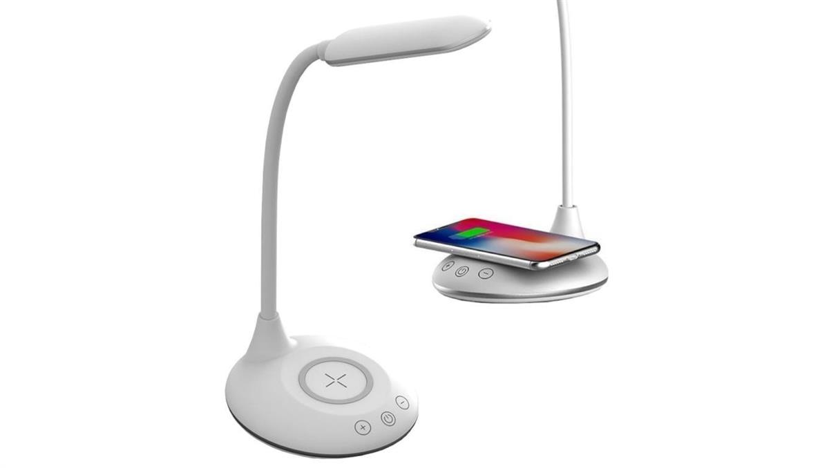 Lampka biurkowa 3w1 4W 405lm ładowarka indukcyjna WW barwa zmienna IP20 3000K-6500K V-TAC VT-7705