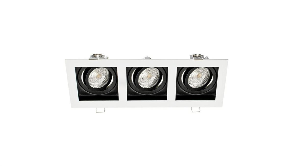 Oprawa Malachit-3K-SW/SB biały piaskowany / czarny piaskowany stop aluminium i cynku