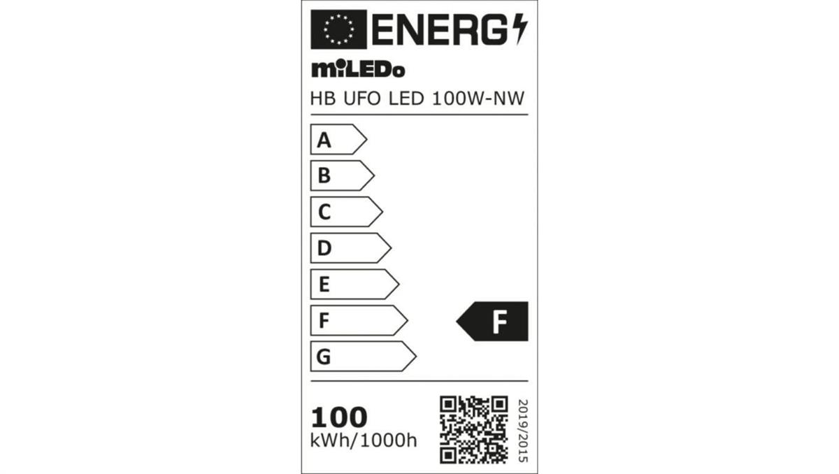 Oprawa przemysłowa HB UFO LED 100W-NW 10000lm barwa neutralna 4000K 110 IP65 czarny 31405