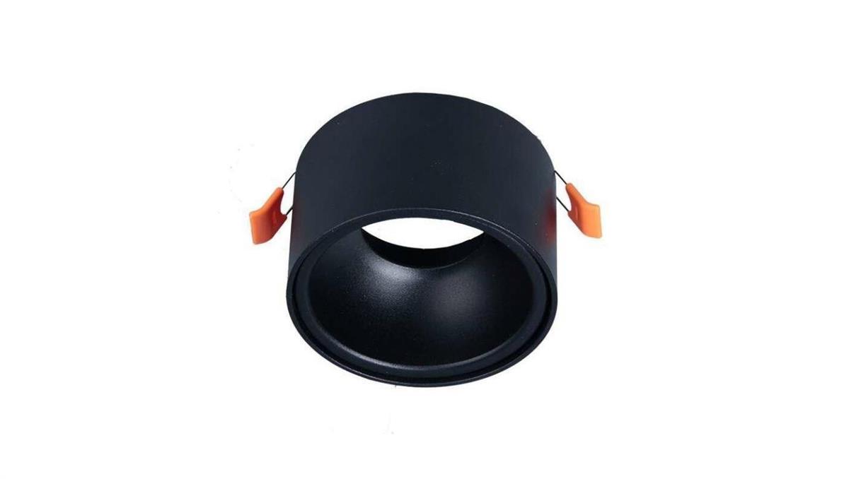 Oprawa MINI GOLDI-B/B WPUST czarna z czarnym ringiem Gu10 okrągła sufitowa wpuszczana