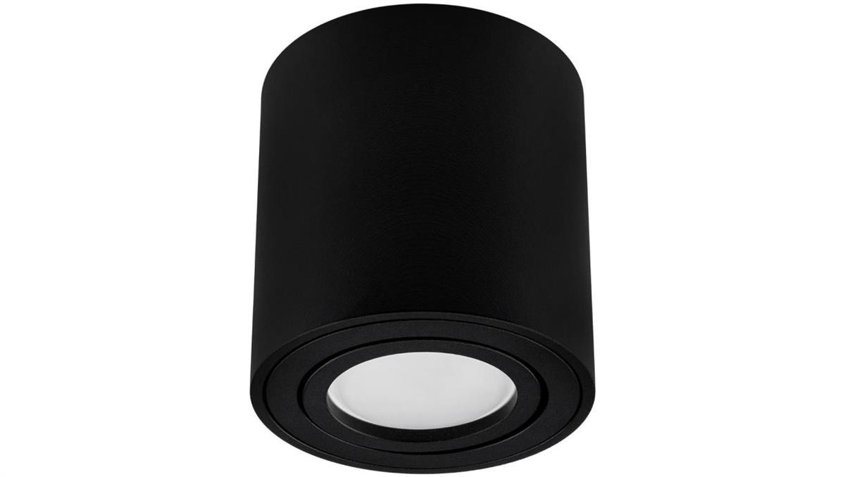 Oprawa Natynkowa HALOGENOWA Spot Tuba Ruchoma AMAT-M GU10 LUMILED Okrągła Czarna 84mm