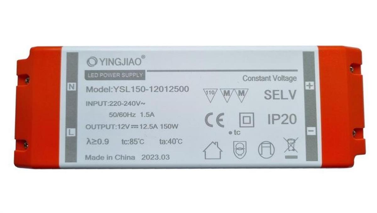 Zasilacz stałonapięciowy LED YSL150 12V 12,5A 150W YSL150-12012500
