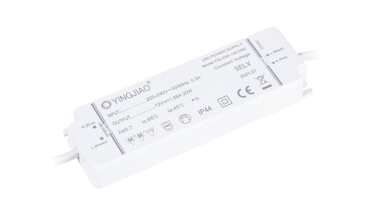 Zasilacz stałonapięciowy LED Yingjiao YSL20M 12V 1,66A 20W IP44