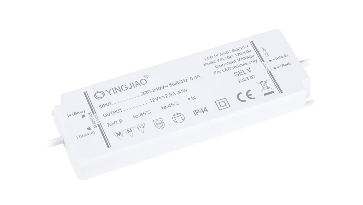 Zasilacz stałonapięciowy LED Yingjiao YSL50M 12V 2,5A 30W IP44