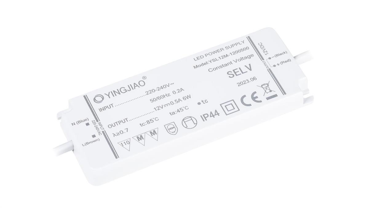 Zasilacz stałonapięciowy LED Yingjiao YSL12M 12V 0,5A 6W