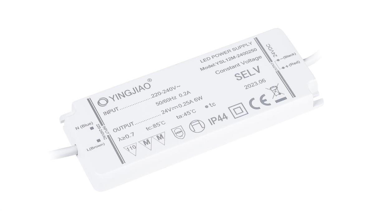 Zasilacz stałonapięciowy LED Yingjiao YSL12M 24V 0,25A 6W