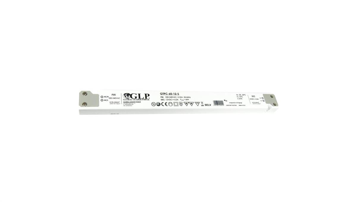 GLP Zasilacz LED GTPC-60-12-S 60W 12V DC 5A meblowy