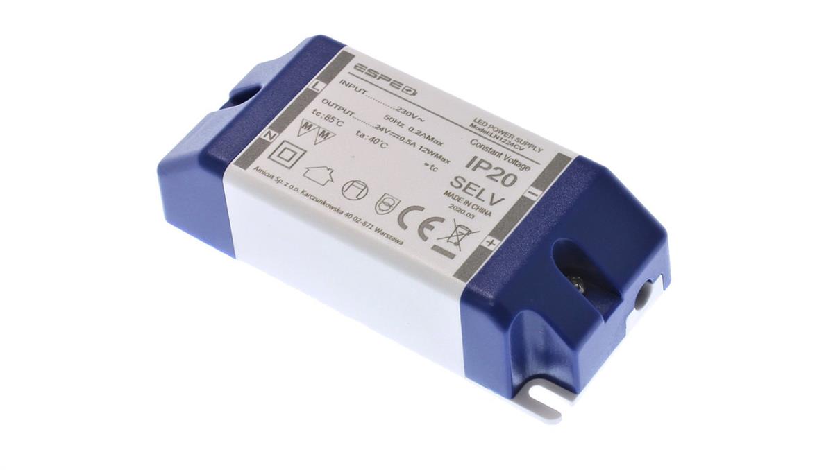Zasilacz LED 24V 500mA 12W ESPE LN1224CV