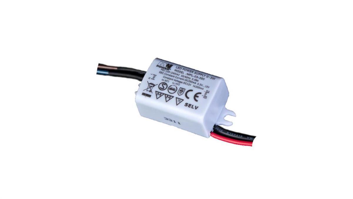 Zasilacz prądowy MPL-03-350 2,5-10V 3W 350mA slp03ss