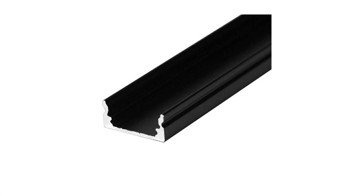 PREMIUMLUX Profil czarny 2m MiniLUX12 (do RGBW) nawierzchniowy do taśmy led rgbw o szerokości 12mm