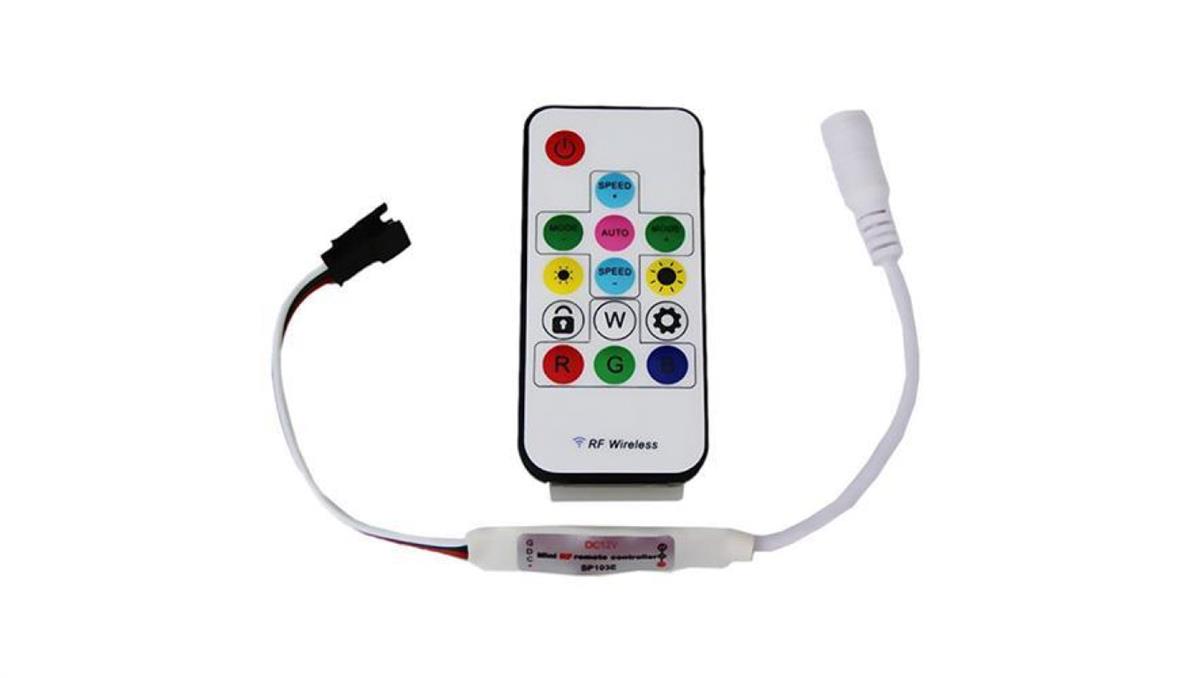 Kontroler sterownik RGB RF IC WS2813 5V 14 przycisków 72W do1024 pikseli Digital