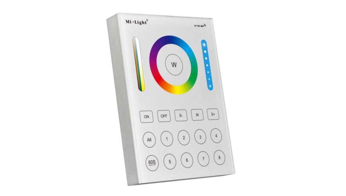 Pilot naścienny led 5-in-1 RGB+CCT B8 2,4ghz MI-Light RGB + CWiWW RGBWW 8 stref