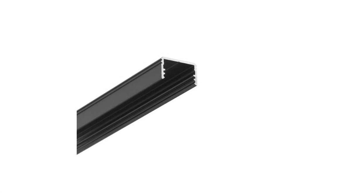 TOPMET Light Profil UNI14 BC3/Y 2m czarny nawierzchniowy do taśmy o szerokości max 14mm wysokość profilu 10mm szerokość 17,6mm