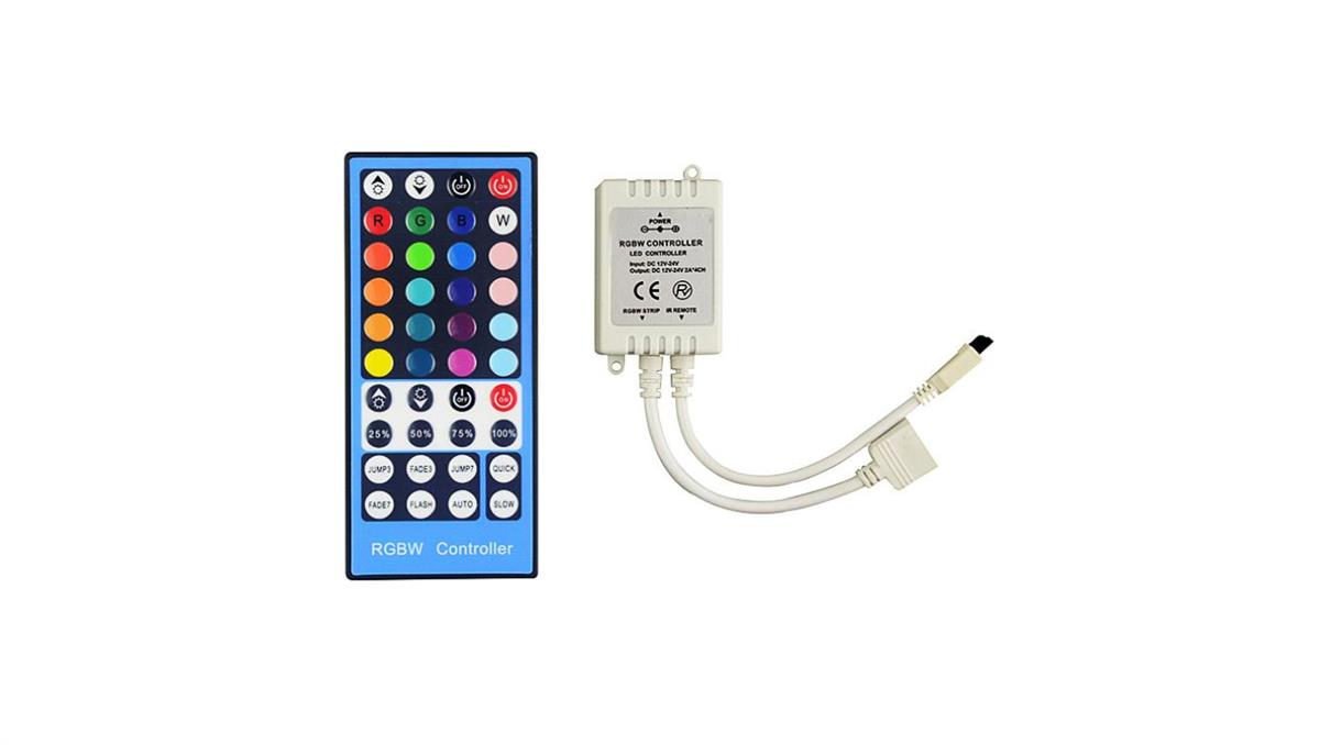 Kontroler RGBW 40 key IR do taśma led 8A 96W