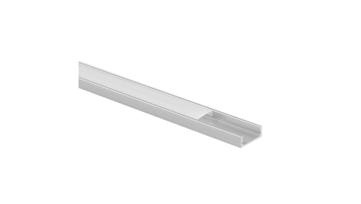 ECO LIGHT Profil N03 natynkowy anodowany +klosz mrożony 3m