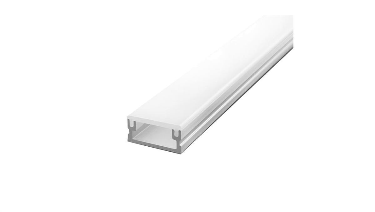 TOPMET Light Profil STEPLUX 1m podłogowy + klosz KLIK niski (do taśmy led o szerokości max 12mm) anodowany