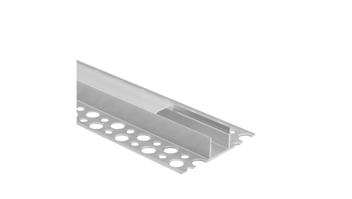 ECO LIGHT Profil GP03 podtynkowy anodowany +klosz mleczny 3m