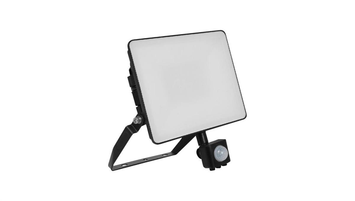 V-TAC POLAND Projektor LED z czujnikiem ruchu FLUXI MC 50W 6000lm 4000K IP65 Czarny 5 Lat Gwarancji 23848-5