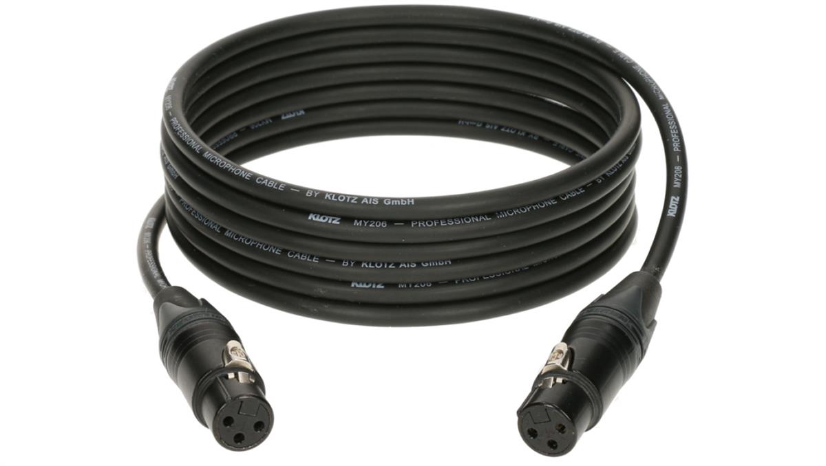 KLOTZ Kabel mikrofonowy adapter XLR 3-pin (gniazdo / gniazdo) na złączach Neutrik 1m