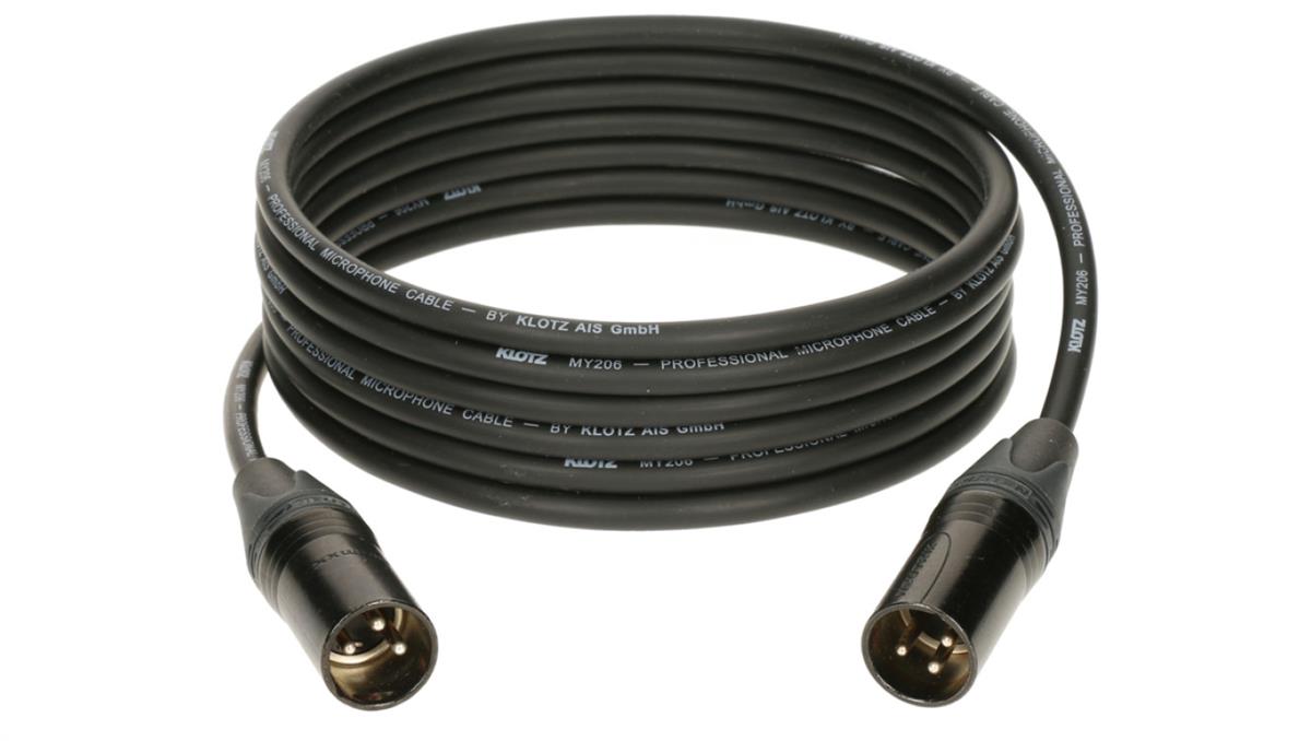 KLOTZ Kabel mikrofonowy adapter XLR 3-pin (wtyk / wtyk) na złączach Neutrik 2m