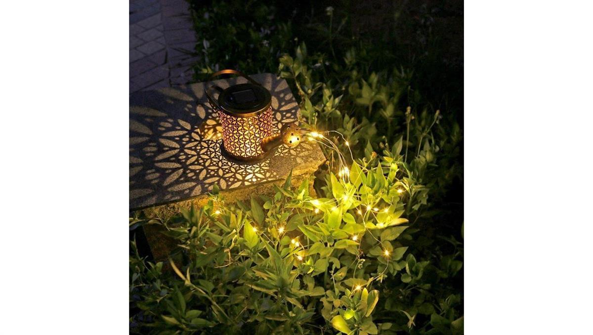 LUMILED Lampa Ogrodowa LED Solarna Wbijana Konewka ROSA Miedziana IP44 3000K
