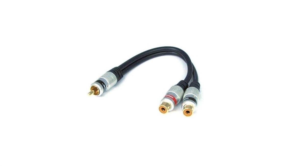 VITALCO RP10 Przejście Adapter Audio do Subwoofera 1x RCA Cinch (wtyk) / 2x RCA Cinch (gniazdo) na kablu 15cm