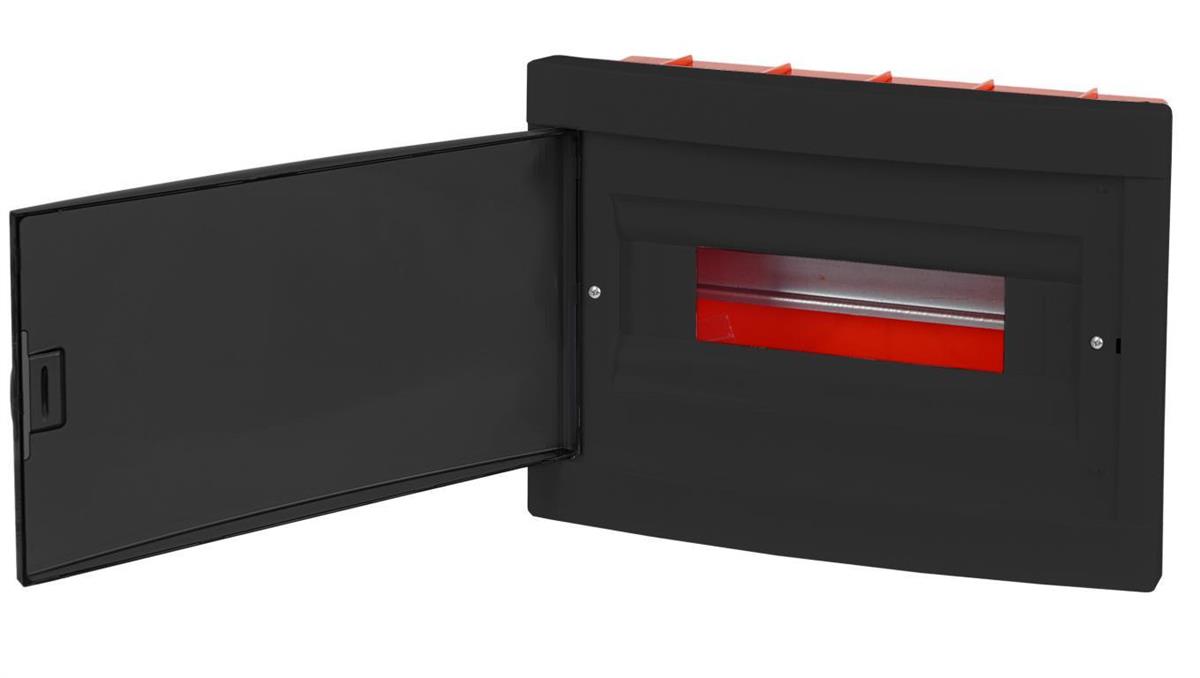 Adelid ROZDZIELNIA OBUDOWA ELEKTRYCZNA PODTYNKOWA 1x12 12 CZARNA CZRM-PT-12M
