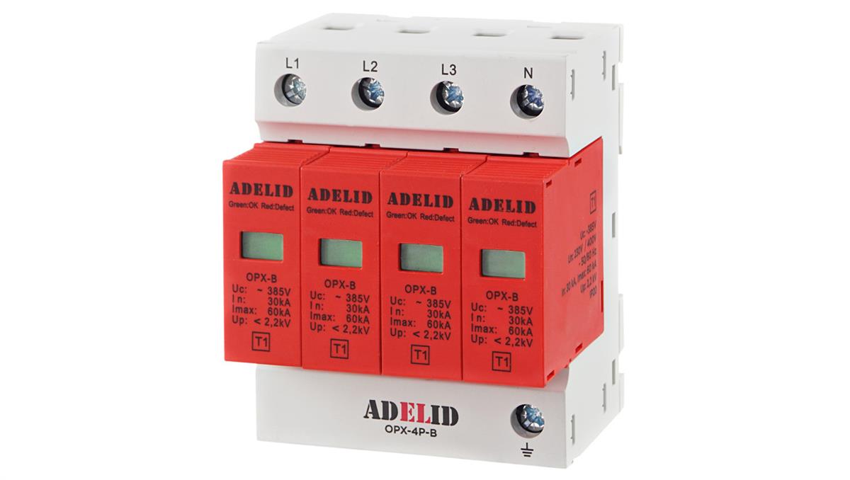 Ogranicznik ochronnik przepięć modułowy 3-FAZ B Typ T1 4P