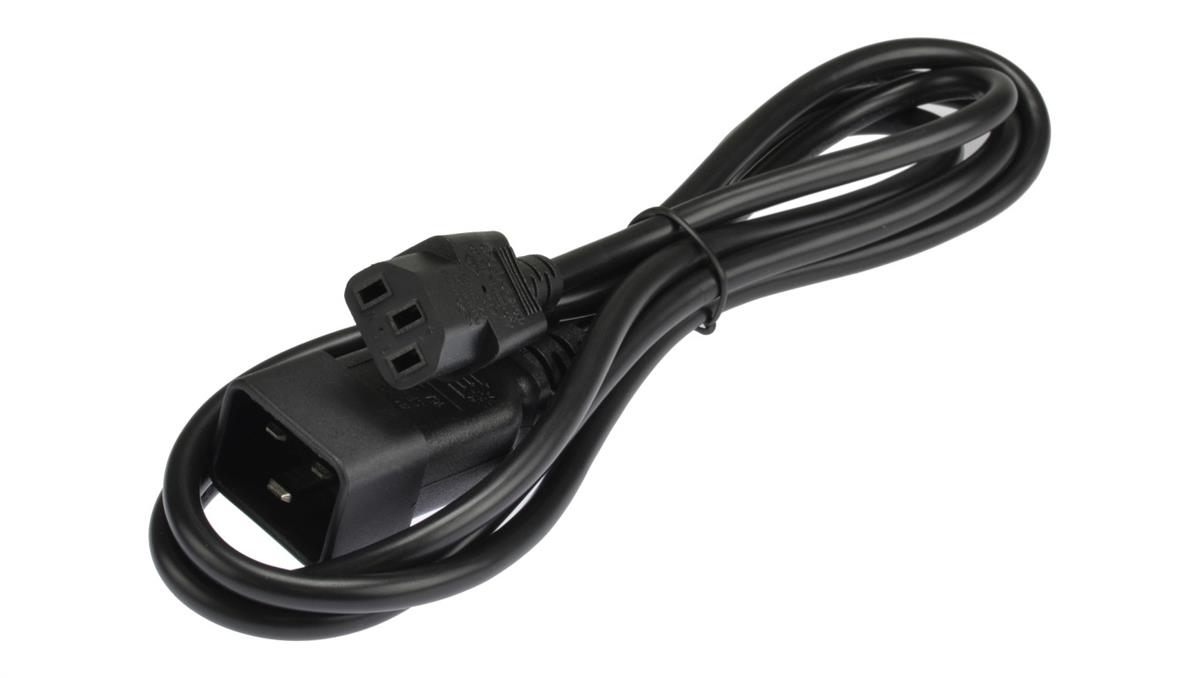 Przedłużacz zasilający 230V IEC320 C20/ C13 2m czarny