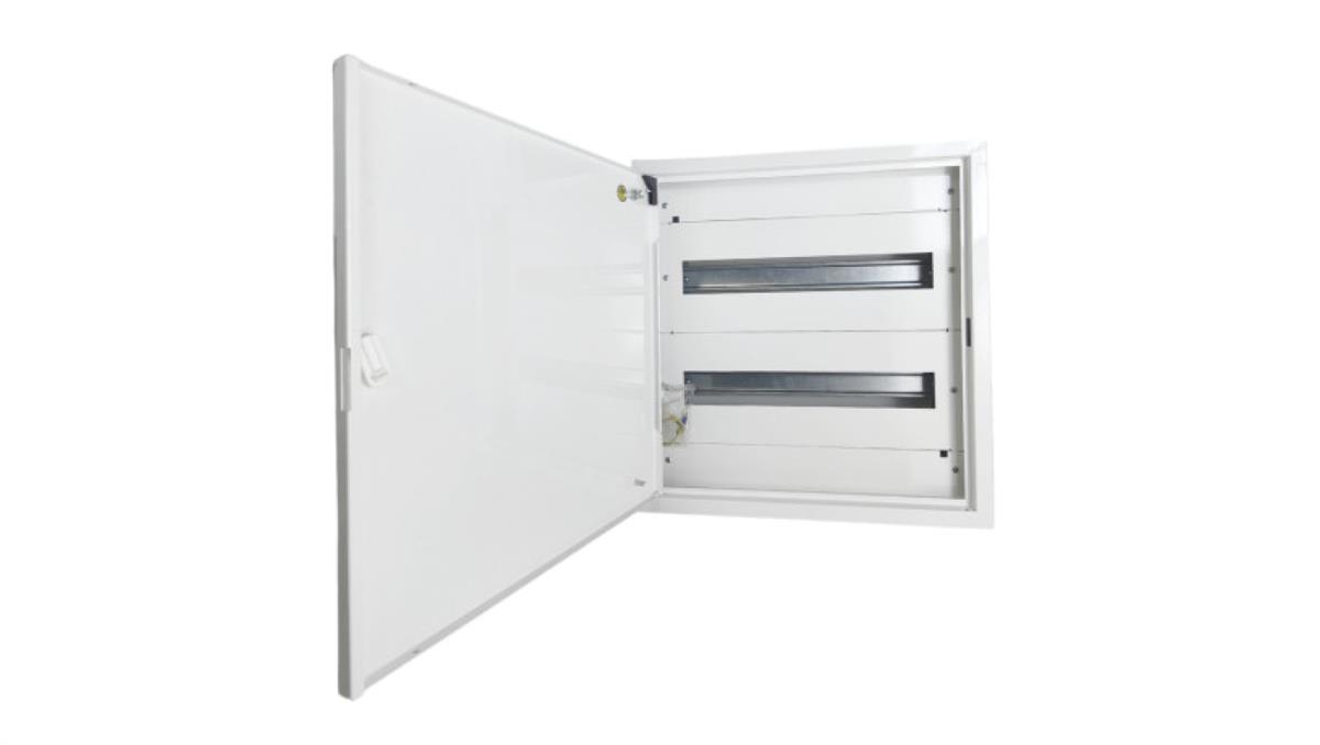 Doktorvolt Rozdzielnica natynkowa metalowa 36 modułowa 2x18 436x455x130 RAL9003 P30 MN36/2/18