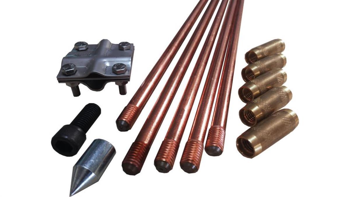 Uziom kompletny pomiedziowany /miedziowany złączkowy St/Cu0,250 Cu 17,2mm 6m RST1060122