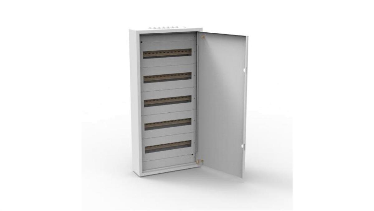 Doktorvolt Rozdzielnica natynkowa metalowa 90 modułowa 5x18 436x905x130 RAL9003 IP30 MN90/5/18