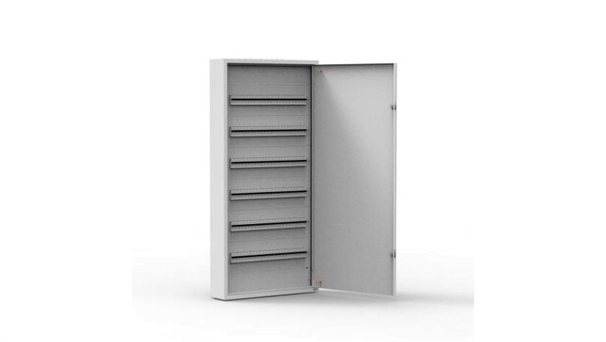 Doktorvolt Rozdzielnica natynkowa metalowa 144 modułowa 6x24 544x1136x130 RAL9003 IP30 MN144/6/24